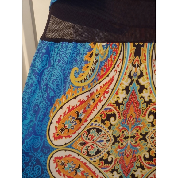 Paisley print Maxi dress SZ large - Picture 3 of 6